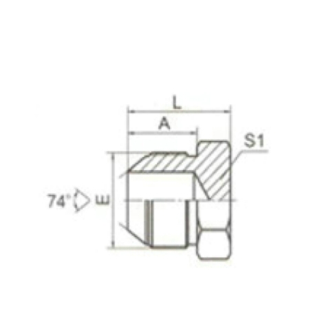 METRIC MALE 74° CONE PLUG