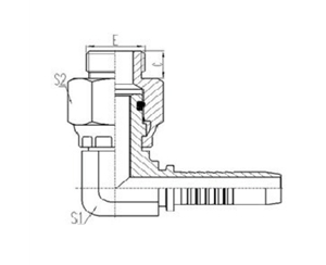 90°SAE帶O形圈旋轉(zhuǎn)外螺紋