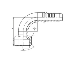 90°公制內(nèi)螺紋74°內(nèi)錐面密封